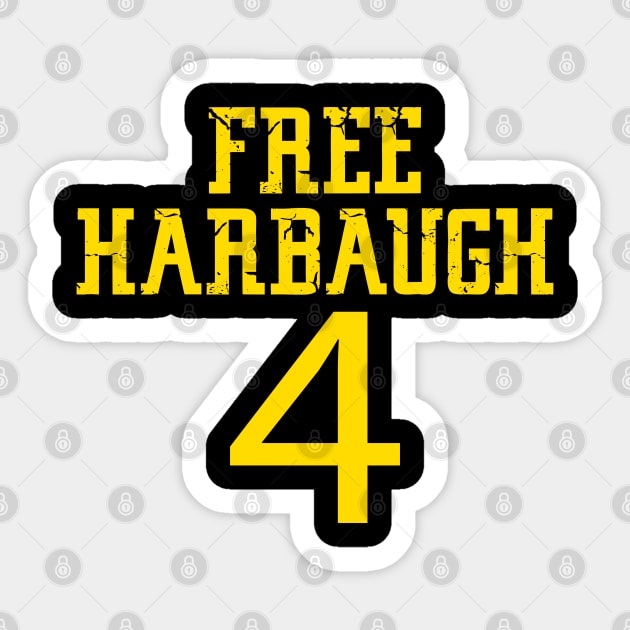 Free Harbaugh Michigan Sticker by TrikoCraft